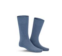 Socken KUNERT "Socke Homesocks", Herren, Gr. 39-42, blau (jeans meliert 8030), Obermaterial: 36% Viskose CV. 30% Polyamid PA. 23% Wolle WO. 5% Kaschmir WS. 5% Wolle WO., Socken Socken (50415906-39) je
