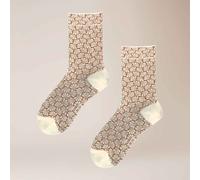 Socken KUNERT "Socke Ornamental Citynight", Damen, Gr. 35-38, beige (night, beige 1539), Obermaterial: 87% Baumwolle CO. 10% Polyamid PA. 3% Elasthan EL., Socken Socken (48933921-35) night, beige 1539