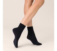 Socken KUNERT "Socke Sensual Merino", Damen, Gr. 39-42, schwarz (marine 0360), Obermaterial: 40% Wolle WO. 40% Polyacryl PAN. 18% Polyamid PA. 2% Elasthan EL., Socken Socken (40438639-39) marine 0360