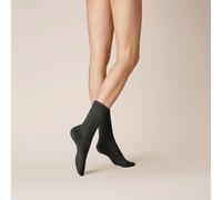 Socken KUNERT "Socke Winter Dreams - Rib", Damen, Gr. 39-42, grau (anthrazitmel 4050), Obermaterial: 45% Baumwolle CO. 44% Polyamid PA. 9% Alpaka WP. 2% Elasthan EL., Socken Socken (35903016-39) anthr