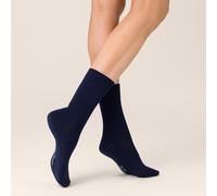 Socken KUNERT "Socke Wool Care", Damen, Gr. 39-42, schwarz (marine 0360), Obermaterial: 98% Schurwolle WV. 2% Elasthan EL., Socken Socken (56818348-39) marine 0360