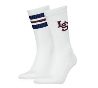 Socken LEVI'S, Damen, Gr. 43-46, weiß, rot, blau, Obermaterial: 51% Polyester, 45% Baumwolle, 3% Elasthan, 1% Polyamid, Socken Socken (11209449-43) weiß, rot, blau