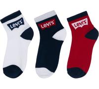 Socken LEVI'S KIDS "BATWING MID CUT3PK", Damen, Gr. 10 (37,5/40), blau (marineblaus), Elasthan, Polyester, Socken Socken, im 3er-Pack (62769710-10) marineblaus
