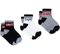 Socken LEVI'S KIDS "BATWING MID CUT3PK", Mädchen, Gr. 4 (23,5/26,5), schwarz, Elasthan, Polyester, Socken Socken, im 3er-Pack (21424044-4) schwarz