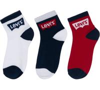 Socken LEVI'S KIDS "BATWING MID CUT3PK", Mädchen, Gr. 8 (35,5/37), blau (marineblaus), Elasthan, Polyester, Socken Socken, im 3er-Pack (62769710-8) marineblaus