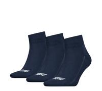 Socken LEVI'S "LEVIS MID CUT BW LOGO RECY O 3P", Damen, Gr. 39-42, navy, Obermaterial: 73% Baumwolle, 22% Polyester, 3% Elasthan, 2% Polyamid, Socken Socken (82304610-39) navy