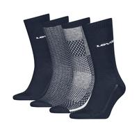 Socken LEVI'S "LEVIS REG CUT DENIM GIFTBOX 4P", Herren, Gr. 35-38, navy combo, Baumwollmischung, normal, Socken Socken (22496612-35) navy combo