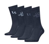 Socken LEVI'S "LEVIS REG CUT LOGO GIFTBOX 4P", Damen, Gr. 39-42, blau (navy combo), Obermaterial: 69% Baumwolle, 19% Polyester, 9% Polyamid, 3% Elasthan, Socken Socken (14204866-39) navy combo