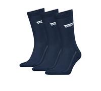 Socken LEVI'S "LEVIS REGULAR CUT BW LOGO RECY O 3P", Damen, Gr. 39-42, blau (navy), Baumwollmischung, unifarben, normal, Socken Socken, mit breitem Logobund (13757528-39) navy