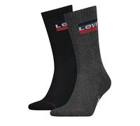 Levi's Unisex Crew Socks, Grey / Black, 43/46