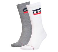 Levi's Herren LEVIS 144NDL REGULAR CUT SPRTWR LOGO 2P Socken, Mehrfarbig (White/Grey 062), 35/38 (Herstellergröße: 035)