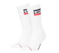 Levi's Unisex Crew Socks, White, 35/38