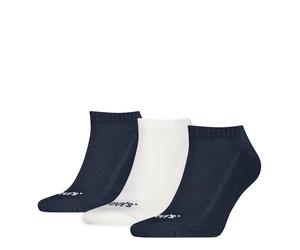 Socken LEVI'S "LEVIS UNI LOW CUT ORANGE TAB 3P", Damen, Gr. 43-46, navy, weiß, Obermaterial: 78% Baumwolle, 21% Polyester, 1% Elasthan, Socken Socken (35557268-43) navy, weiß