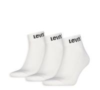 Socken LEVI'S "LEVIS UNI MID CUT ORANGE TAB 3P", Damen, Gr. 35-38, weiß, Obermaterial: 77% Baumwolle, 22% Polyester, 1% Elasthan, Socken Socken (45702259-35) weiß