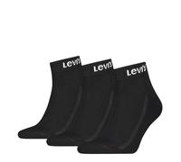 Socken LEVI'S "LEVIS UNI MID CUT ORANGE TAB 3P", Damen, Gr. 39-42, schwarz, Obermaterial: 77% Baumwolle, 22% Polyester, 1% Elasthan, Socken Socken (35316313-39) schwarz