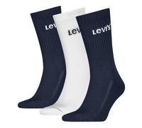 Socken LEVI'S "LEVIS UNI REGULAR CUT ORANGE TAB 3P", Damen, Gr. 43-46, navy, weiß, Obermaterial: 73% Baumwolle, 25% Polyester, 2% Elasthan, Socken Socken (40912617-43) navy, weiß