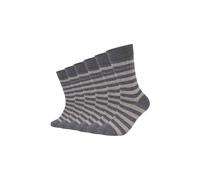Socken MARC O'POLO "6er Pack", Damen, Gr. 35-38, dunkelgrau melange, 76% Baumwolle, 22% Polyamid, 2% Elasthan, gestreift, Socken Socken (45255411-35) dunkelgrau melange