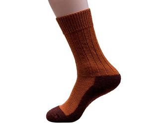 Socken mit gewalkt, Hirsch Natur, Rostrot, 100% Wolle (47/48)