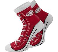 Socken mit Schuh-Design im pracktischen 4er Pack Rot 35/38