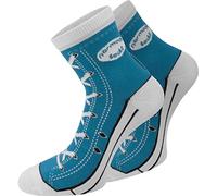Socken mit Schuh-Design im praktischen 4er Pack Dunkelblau 35/38