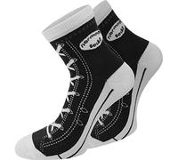 Socken mit Schuh-Design im praktischen 4er Pack Schwarz 35/38