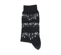 Socken mit weißen Notenlinien, Noten, Musik-Socken Gr. 39-42