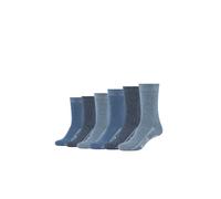 Mustang Socken 6er-Pack Midi Damen – Baumwollmischung, verstärkt – Grau 35-38