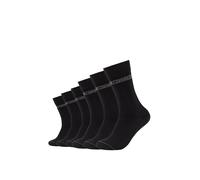 6er Pack Mustang Casual Bio-Baumwolle Crew Socken Herren 9999 - black 39-42
