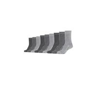 Socken MUSTANG "9er Pack", Damen, Gr. 39-42, grau (fog mix), 55% Baumwolle, 41% Polyester, 2% Polyamid, 2% Elasthan, Socken Socken (38706340-39) fog mix