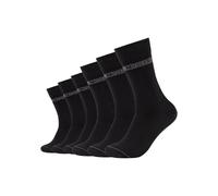 Socken MUSTANG "casual", Damen, Gr. 47-49, schwarz, Baumwollmischung, uni und meliert, normal, Socken Socken, weicher und elastischer Komfortbund (33506709-47) schwarz