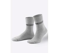 Socken MUSTANG, Damen, Gr. 2/43, grau (grau, sortiert), 73% Baumwolle, 23% Polyester, 2% Elasthan, 2% Polyamid, 55% Baumwolle, 41% Polyester, 2% Elasthan, 2% Polyamid, Socken Socken (10437350-2) grau,