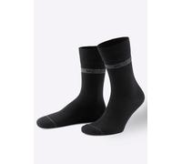 Socken MUSTANG, Herren, Gr. 2/43, schwarz, 73% Baumwolle, 23% Polyester, 2% Elasthan, 2% Polyamid, Socken Socken (79319933-2) schwarz