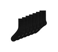 Socken NAME IT "NKNSOCK 7P SOLID NOOS", Herren, Gr. 37-39, schwarz, Baumwollmischung, unifarben, Socken Socken (97276956-37)