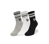 Socken NEW ERA - Retro Stripe Crew 3Pack Blkwhigra (BLKWHIGRA) Größe: 35-38
