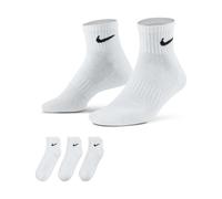 Nike U NK Everyday Cush Ankle 3PR Herren-Socken, White/(Black), FR: L (Größe Hersteller: 42 - 46)
