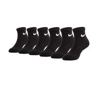 Socken NIKE SPORTSWEAR "NHB DF PERFORMANCE BSIC QUARTR", Mädchen, Gr. 27-34,5, schwarz, Baumwollmischung, Socken Socken, für Kinder, mit Elasthan-Anteil, mit Polyamid-Anteil, 6er-Set (57103531-27) sch