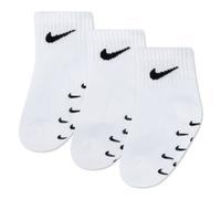 Socken NIKE SPORTSWEAR "NHN 3PK INF/TODD GRIPPER QTR S", Mädchen, Gr. 86-92, weiß, schwarz, Baumwollmischung, Socken Socken, für Babys, dreierpack, mit Elasthan-Anteil (51463523-86) weiß, schwarz