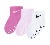 Socken NIKE SPORTSWEAR "NHN 3PK INF/TODD GRIPPER QTR S", Mädchen, Gr. 86, magic flaming, Baumwollmischung, Socken Socken, für Babys, dreierpack, mit Elasthan-Anteil (25228325-86) magic flaming