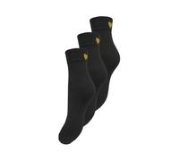 Socken ONLY "ONLTINE HEART TENNIS SOCK 3-PACK AC NOOS", Damen, schwarz detail:gold lurex heart, Baumwollmischung, uni, Socken Socken (72819455-0) schwarz detail:gold lurex heart