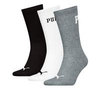 Socken PUMA, Damen, Gr. 39-42, schwarz-weiß (grau, weiß, schwarz), Obermaterial: 62% Baumwolle, 24% Polyester, 10% Polyamid, 4% Elasthan, meliert, unifarben, Socken Socken, mit verstärkten Zehen und F