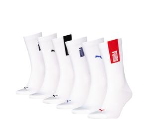 Socken PUMA, Damen, Gr. 39-42, weiß, Baumwollmischung, elastisch, Socken Socken, mit Rippenbündchen, Logo und Schriftzug (48095269-39) weiß