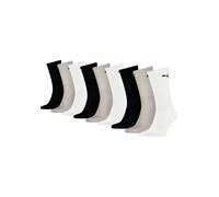 Socken PUMA "PUMA CREW SOCK 9P ECOM", Herren, Gr. 43-46, grau (weiß, grau), Baumwollmischung, Elasthan, Polyamid, Polyester, uni und meliert, elastisch, Socken Socken, Tennissocken, atmungsaktiv, feuc