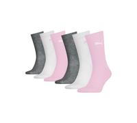 Socken PUMA "PUMA JUNIOR CREW SOCK 6P ECOM", Damen, Gr. 35-38, rosa (rose water), Baumwollmischung, normal, Socken Socken, gepolsterte Sohle für zusätzlichen Komfort (84606355-35) rose water