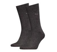 Socken PUMA "PUMA MEN CLASSIC SOCK 2P", Herren, Gr. 47-49, grau (anthrazit), Baumwollmischung, normal, Socken Socken, mit modischem Branding (12842549-47)