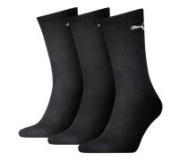Socken PUMA "PUMA UNISEX CREW SOCK 3P", Herren, Gr. 43-46, schwarz, Baumwollmischung, normal, Socken Socken, mit farblichem Logo (78420528-43) schwarz