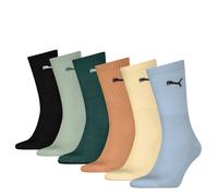 Socken PUMA "PUMA UNISEX CREW SOCK 6P ECOM", Herren, Gr. 39-42, schwarz (multicolour), Baumwollmischung, Socken Socken, Cat-Logo, Frottee-Sohle, Ripp-Bündchen (49835308-39) multicolour