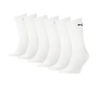 Socken PUMA "PUMA UNISEX CREW SOCK 6P ECOM", Herren, Gr. 43-46, weiß, Baumwollmischung, Socken Socken, Cat-Logo, Frottee-Sohle, Ripp-Bündchen (31251020-43) weiß