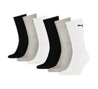 Socken PUMA "PUMA UNISEX CREW SOCK 6P ECOM", Herren, Gr. 47-49, grau (grau combo), Baumwollmischung, Socken Socken, Cat-Logo, Frottee-Sohle, Ripp-Bündchen (71342727-47)