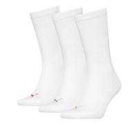 Socken PUMA "PUMA UNISEX CUSHIONED NEXT CREW 3P", Herren, Gr. 39-42, weiß (weiß combo), Baumwollmischung, unifarben mit Farbeinsatz, normal, Socken Socken, mit Zonenpolsterung für zusätzlichen Komfort