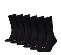 Socken PUMA "PUMA UNISEX CUSHIONED NEXT CREW 6P ECOM", Herren, Gr. 39-42, schwarz, Baumwollmischung, Socken Socken, mit Logoschriftzug an der Rückseite (83956360-39) schwarz
